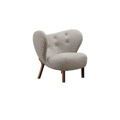 Modish Wingback Chair in White and Ivory