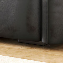 Close-up of sofa arm and upholstery