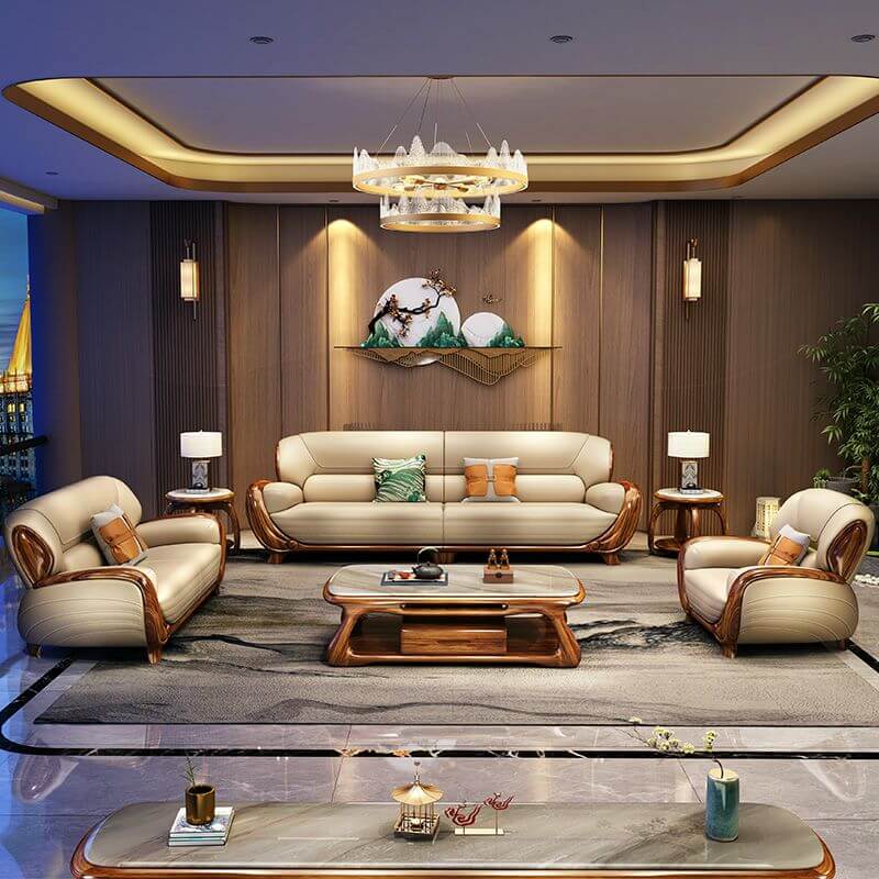 カメルバックフロアソファ/シングルソファ/ラブシート、クリーム色、丸みを帯びたアーム、防カビ加工 サブ画像