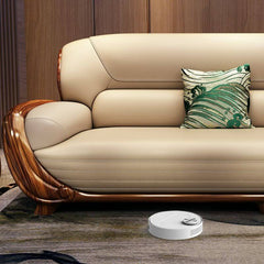 Comfortable round arm loveseat sofa