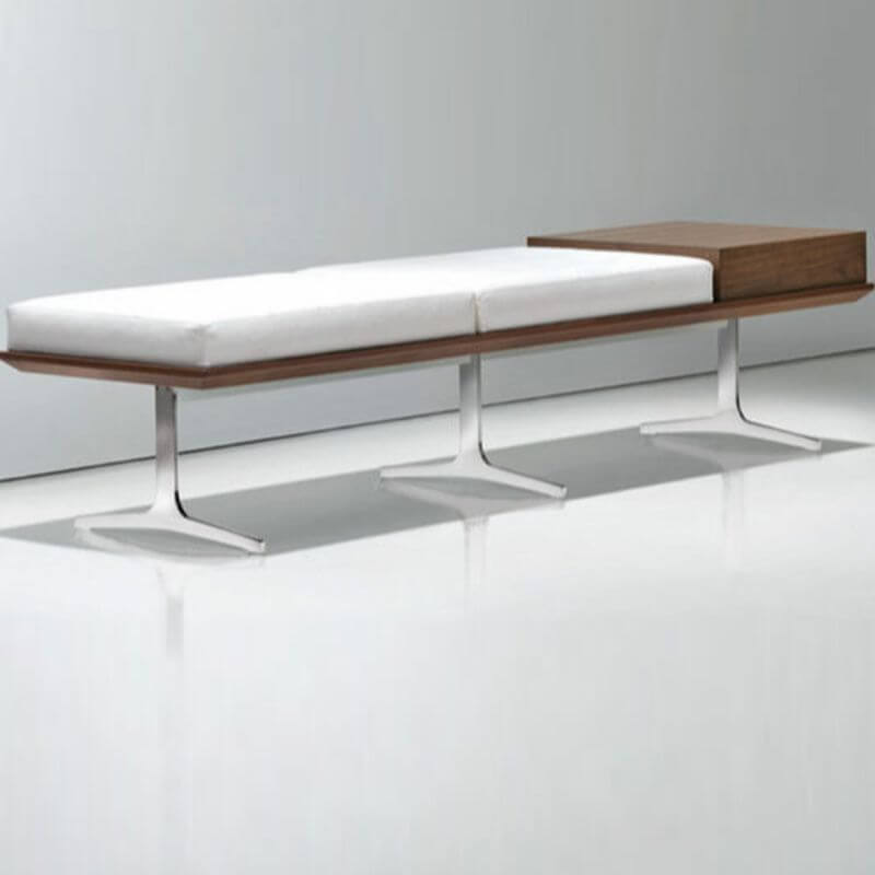 Multicolor Solid Wood Accent Bench with Cushion