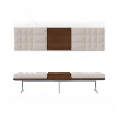 Stylish Upholstered Bench with Solid Color Design