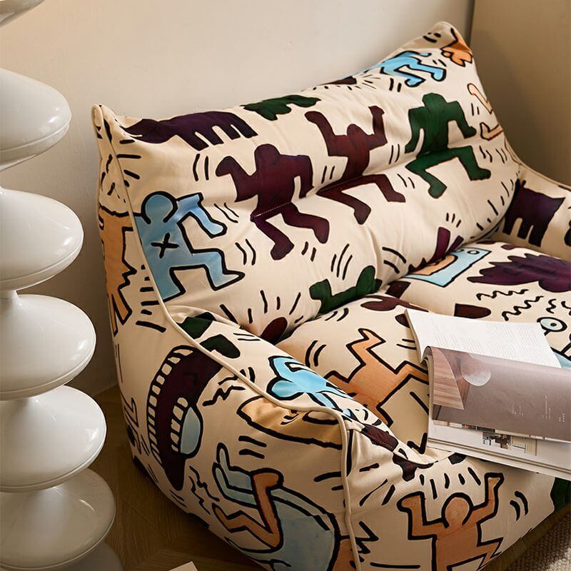 Abstract Patterned Bean Bag for Relaxation
