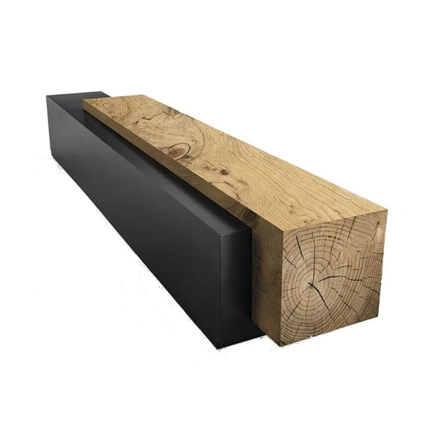 Natürliche Oberfläche Zeitgenössische Kiefernholz Einfarbige Bank Möbel für das Wohnzimmer Zweitbild