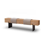 Cozy Living Room Furniture Pine Wood Bench
