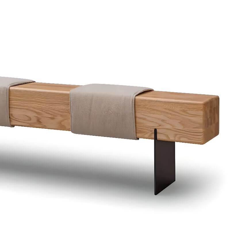 Elegant Natural Finish Couch Bench