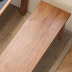 Natural Finish Modish Sitting Bench in a modern living room