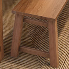 Close-up of Cherry Wood texture on sitting bench