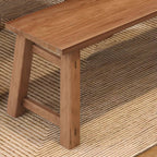 Natural Finish Modish Solid Color Bench side view