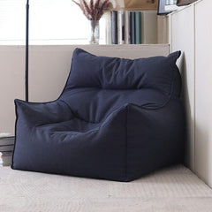 Oversized Navy Bean Bag with Ottoman