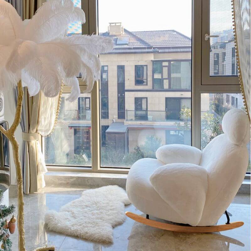 Silla Tapizada Interior de Brazos Empotrados Sin Rayaduras Sin Manchas en Madera Natural Imagen secundaria del producto