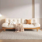 Contemporary Scandinavian sofa with natural wood