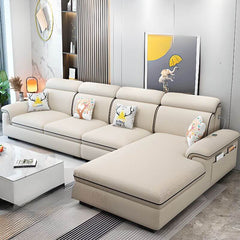 L-Shape Sofa with USB Port detail