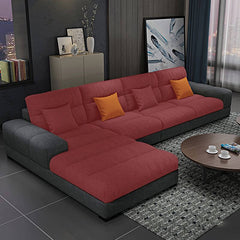 Living room with stylish L-Shape sofa