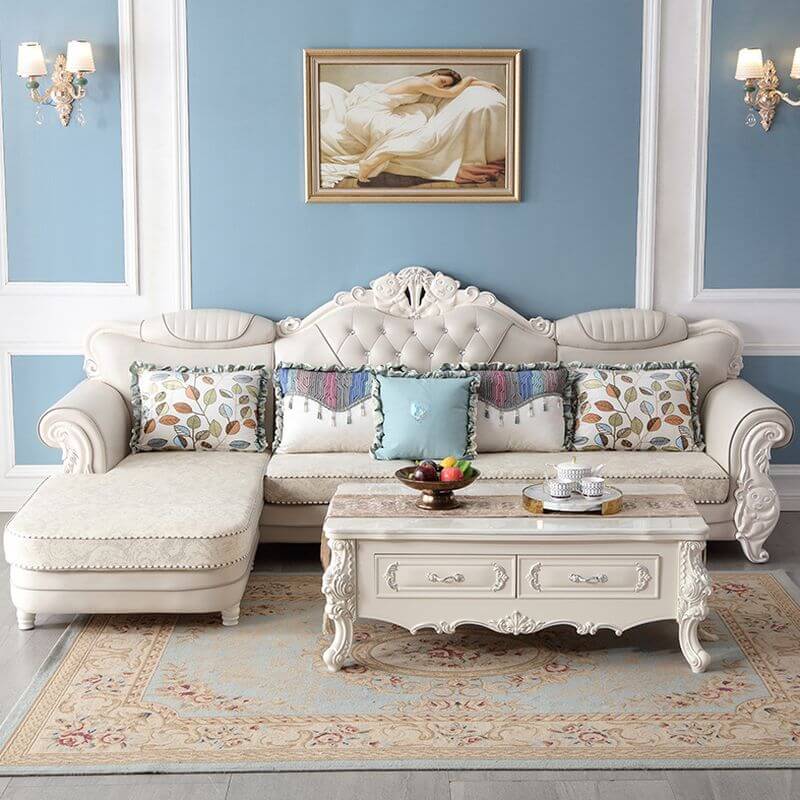 Nordic Style L-Shape Sofa Chaise with Left Orientation Secondary image