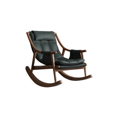 Scandinavian style rocking chair with track arms