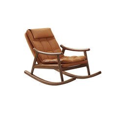 Coffee color padded rocking chair