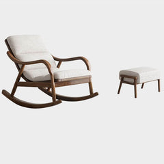 Wooden rocking chair with brown legs