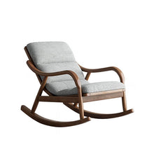 Wooden rocking chair with brown legs