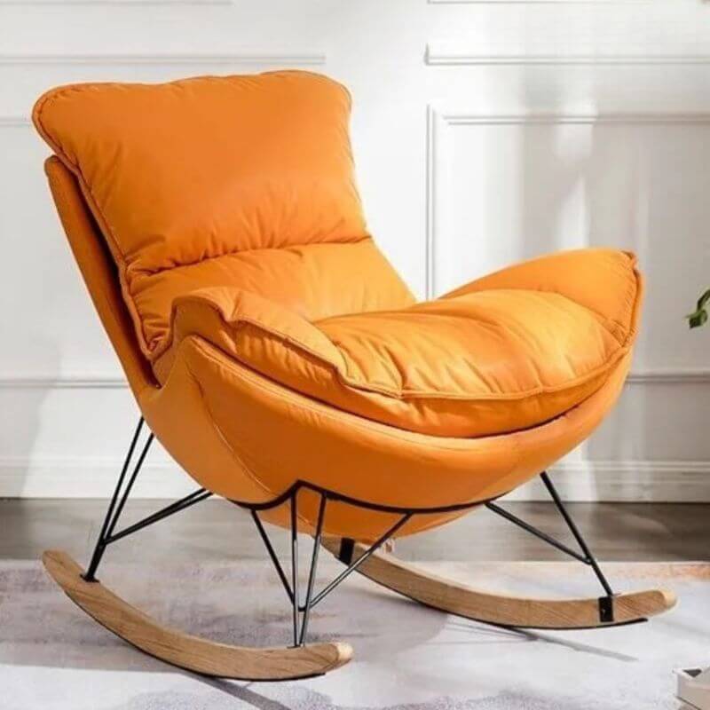 Nordische gepolsterte Vorderveranda Schaukelstühle mit ausgestelltem Arm Zweitbild