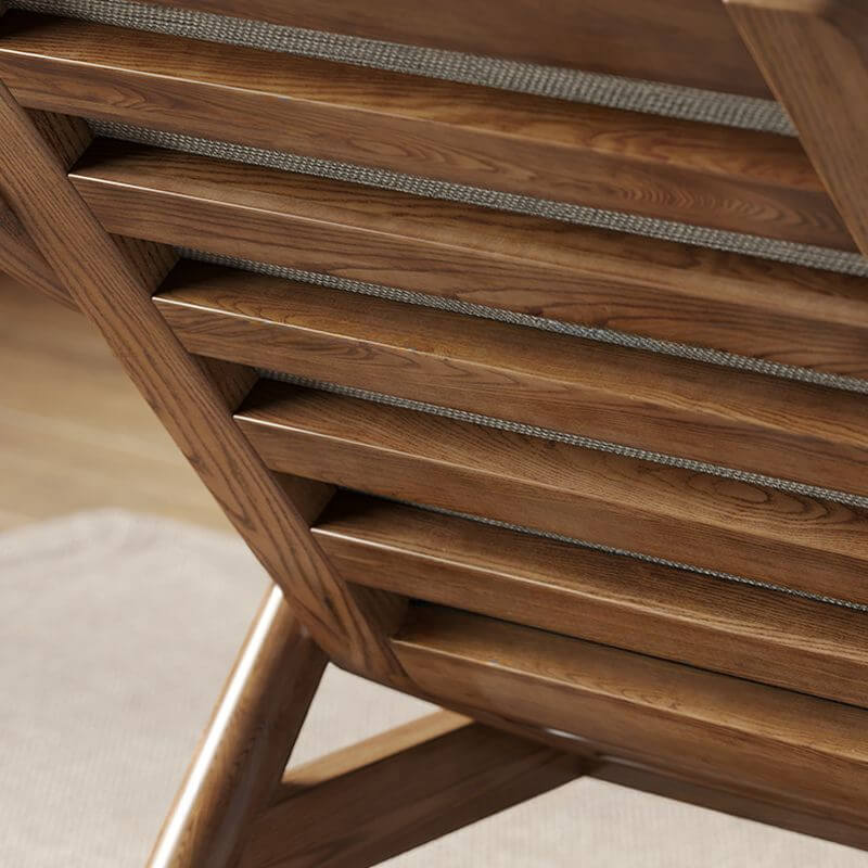 Nordischer gepolsterter Schaukelstuhl, gepolstert mit Track Arm Zweitbild