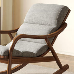 Rocking chair with soft upholstery and comfortable seating