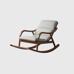 Rocking chair with soft upholstery and comfortable seating