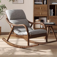 Nordic rocking chair against a neutral backdrop