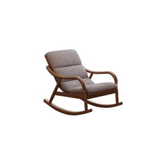 Nordic Wooden Rocking Accent Chair in Khaki