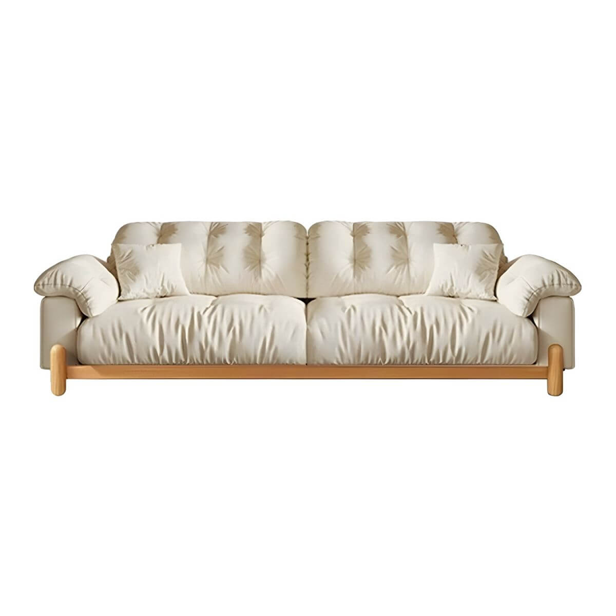 Off-White Beige Solid Color Modern Sofa