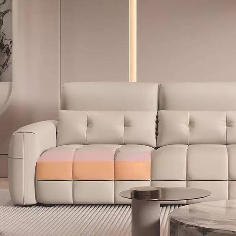 Off-white sofa couch front view