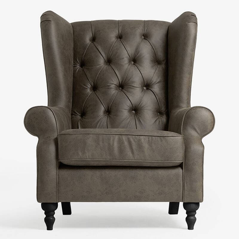 Elegant Lounge Chair in Living Room Setting