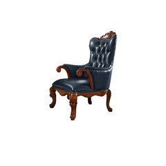 Elegant camel back design of Oak Wood Arm Chair