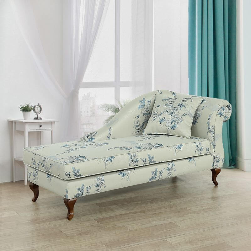 Right-Arm Chaise with Floral Pattern