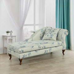 Right-Arm Chaise with Floral Pattern