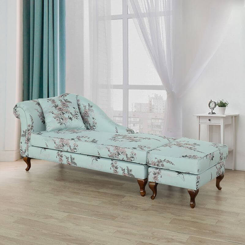 Yellow Upholstered Chaise Lounge