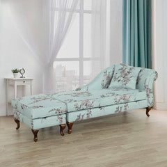 Right-Arm Chaise with Floral Pattern