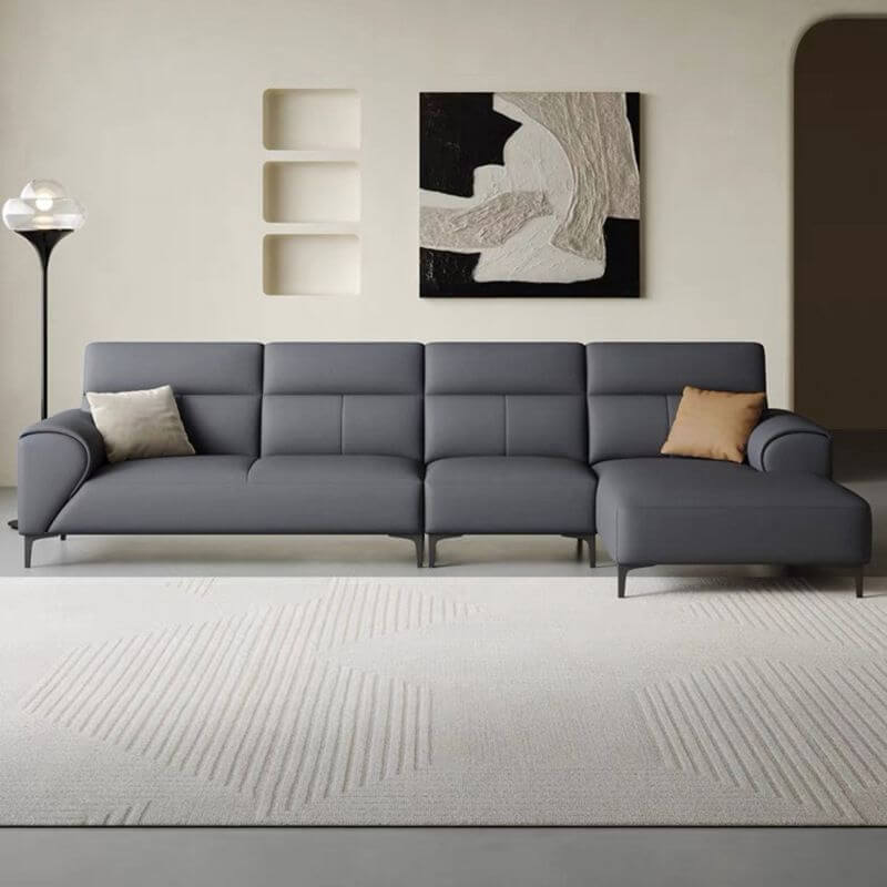 Orange right hand facing sofa recliner Imagen principal del producto