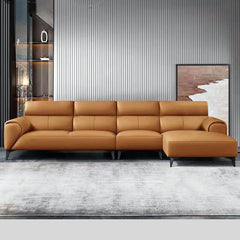 Durable orange fabric sofa