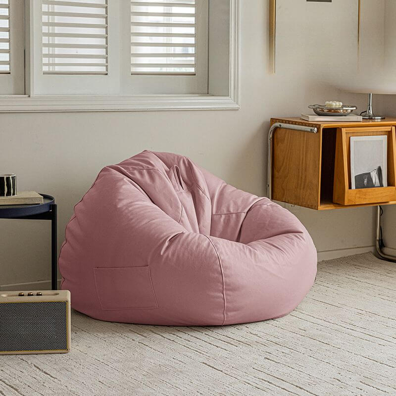 Stylish beanbag chair in grey