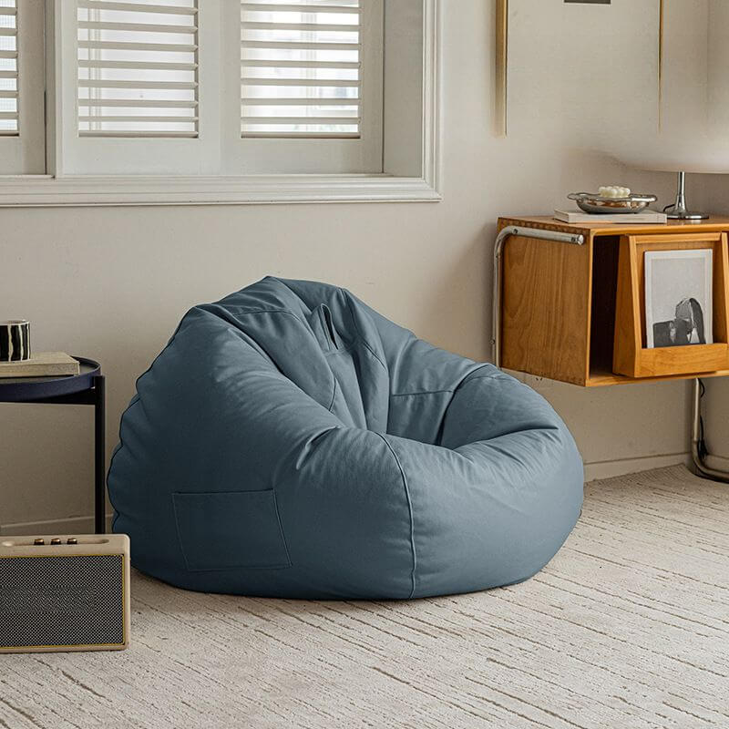 Red beanbag chair with cozy design