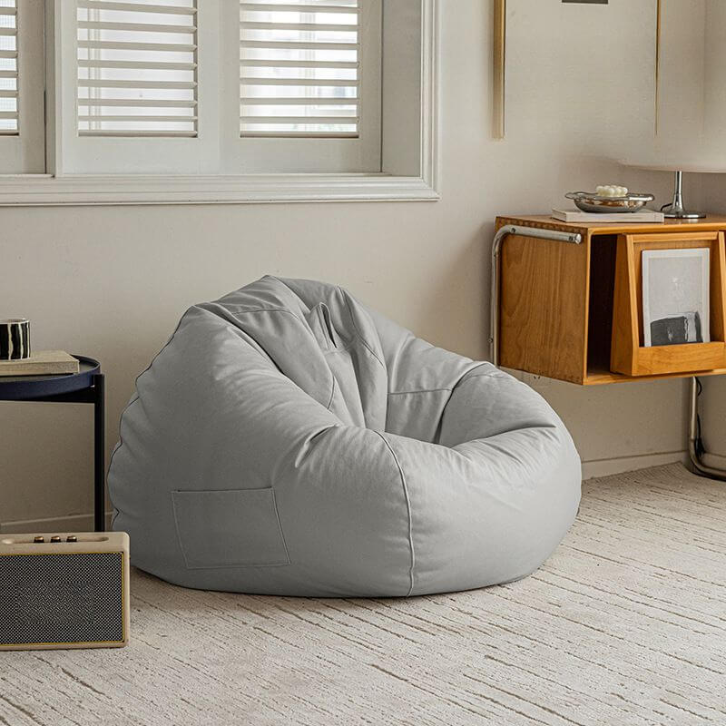 Bright blue beanbag chair for kids