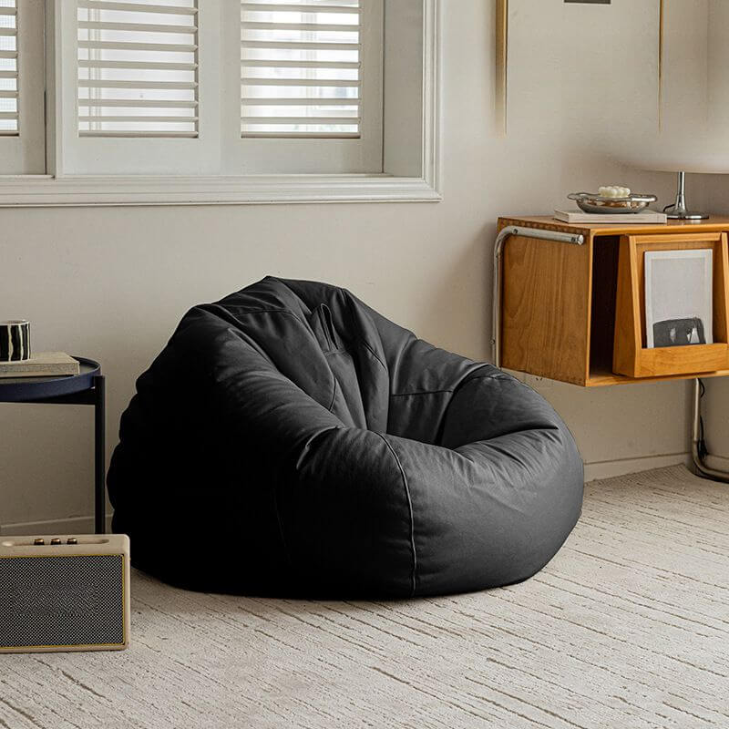 Orbicular Beanbag Shape Chair in Black color