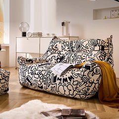 Comfy bean bag chair in relaxed setting