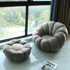 Oversized bean bag chair in white Sherpa fabric