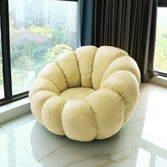 Comfortable bean bag chair with ottoman