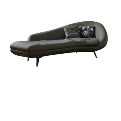 Stylish chaise lounge in beige upholstery