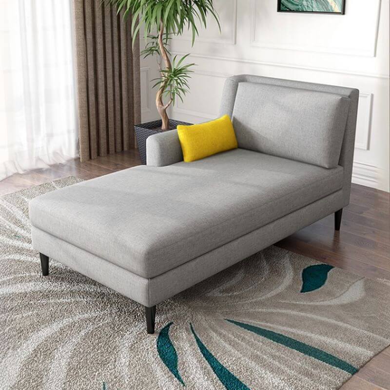 Overstuffed Nook Chaise Chair in grey