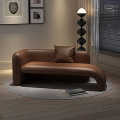 Modern Solid Color Chaise Lounge in Orange