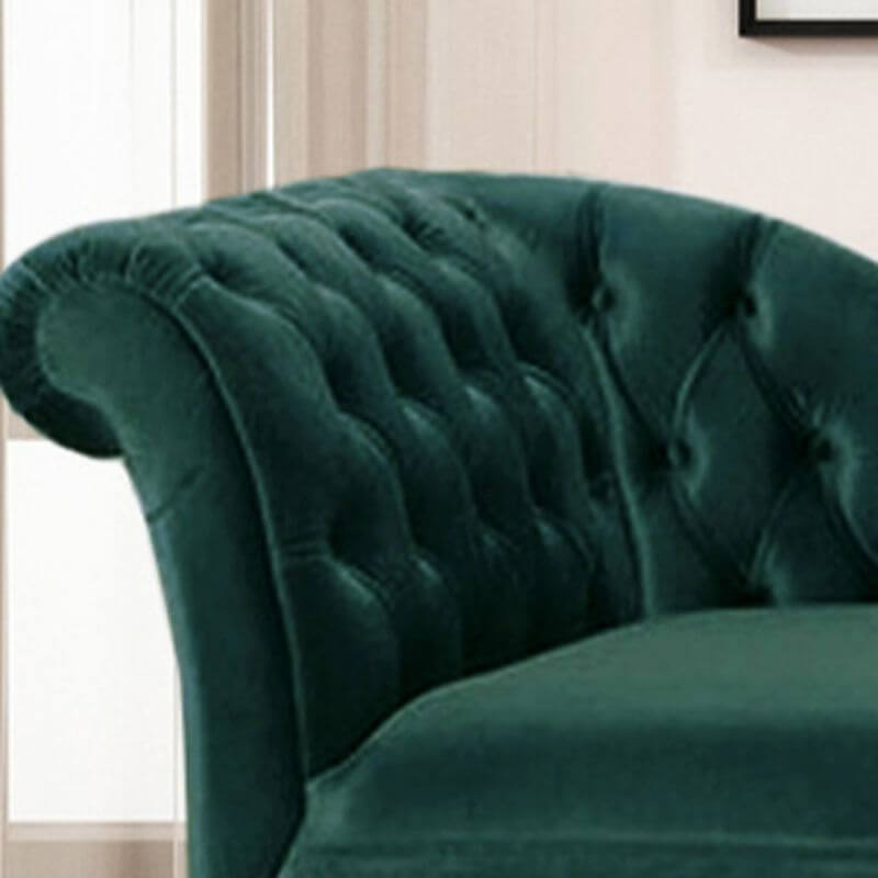 Stylish red velvet chaise lounge for relaxation